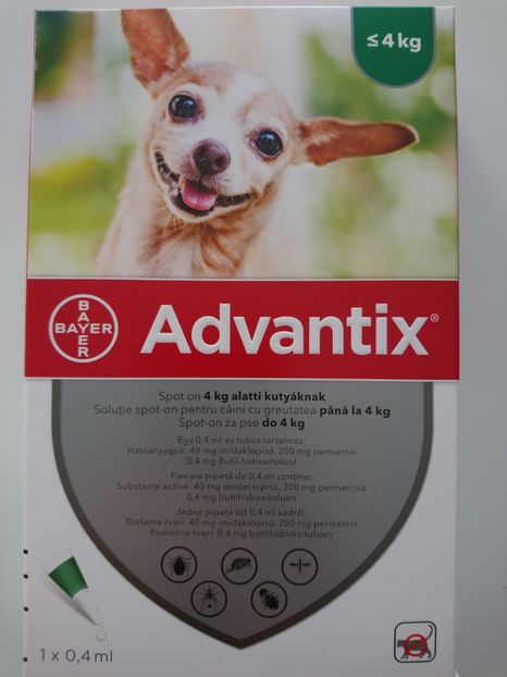 ADVANTIX 40 SUB 4 KG 39 RON - ADVANTIX 40 SUB 4 KG - 39 RON