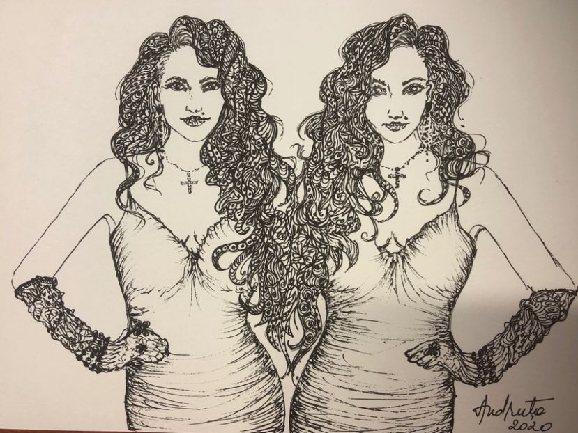 GEMENI-cu chipul fetei - 0 DOODLE