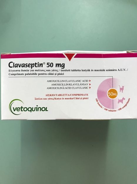 Clavaseptin 50mg 3 lei comprimatul - Clavaseptin 50 mg - 3 lei comprimatul