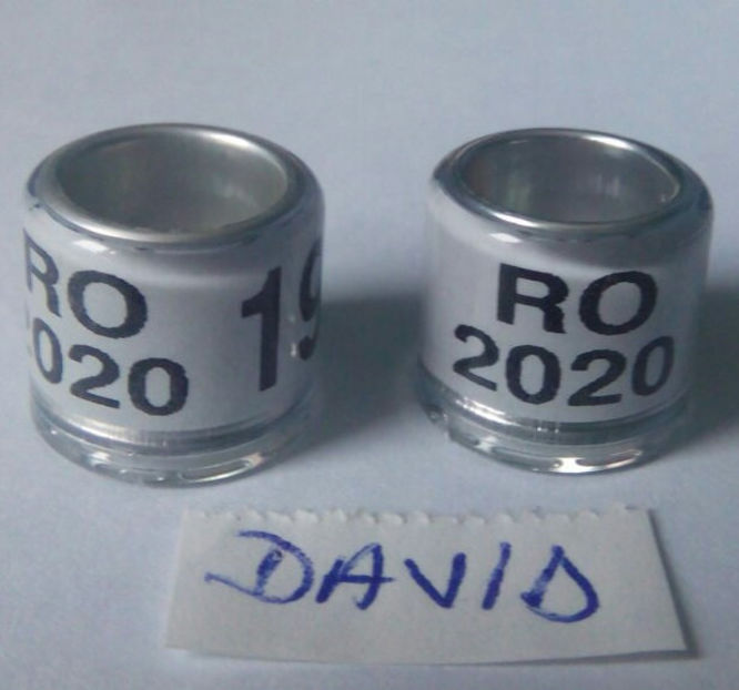 2020-alb 8mm.....-1 leu - Inele porumbei 2020 de vanzare