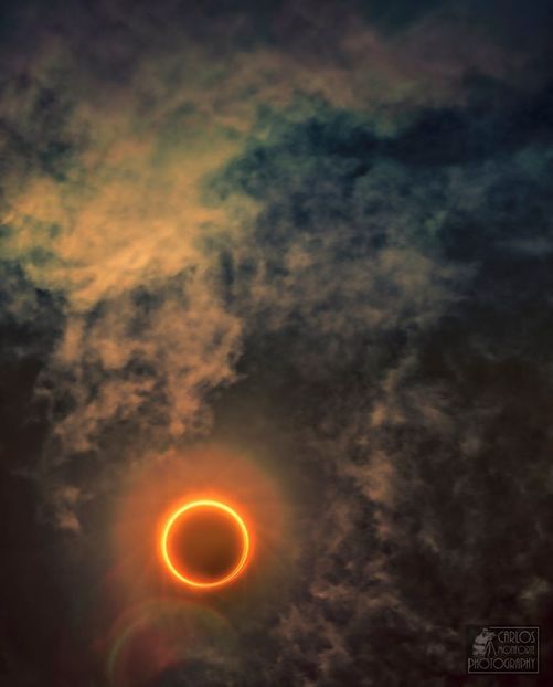 26 dec. 2019 - Eclipsa de Soare inelara3 - Luna - Soarele si norii - 2