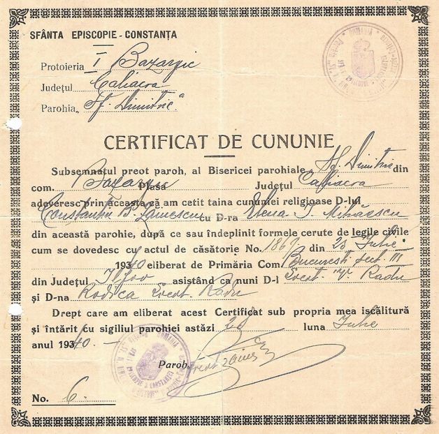 1940.07.20 BAZARGIC, CUNUNIA PARINTILOR MEI - 1-2 T