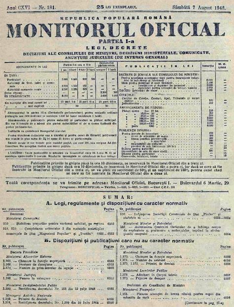 1948.08.07 M Of, C-tin Zăinescu p 6566 (12B) - 1-2 T