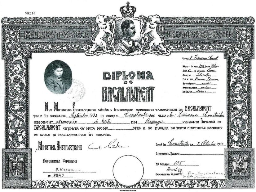 Diploma de bacalaureat (1932) - 1-2 T