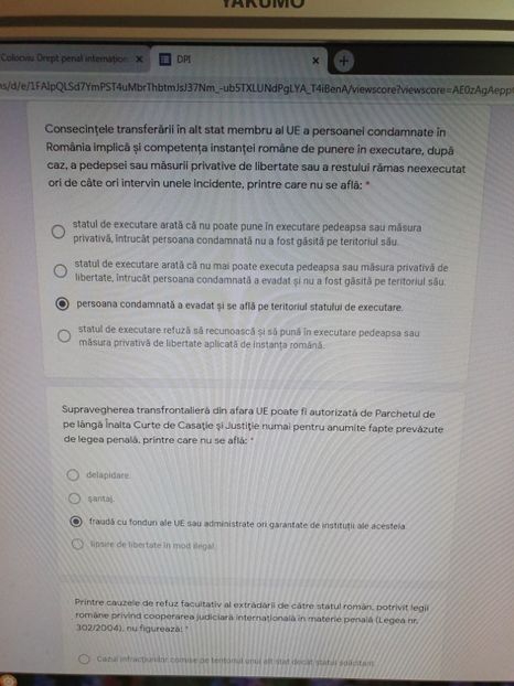  - Drept penal international