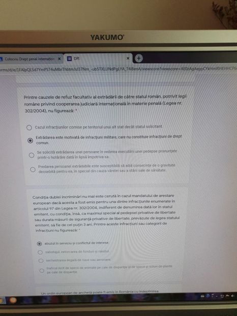  - Drept penal international