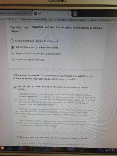  - Drept penal international