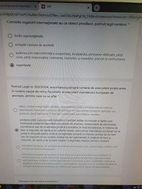  - Drept penal international