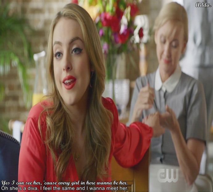 ―  Își dă ochii peste cap, luând o altă gură din șampanie în urma toastului ținut de Alex. - xE05xS01 haters gonna h a t e