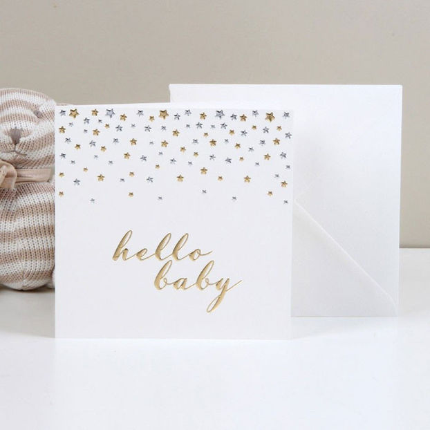 felicitare-bebelusi-nou-nascut-Juliana-Bambino-Deluxe-Card-Hello-Baby-BM101 - Cadouri de botez pentru bebelusi