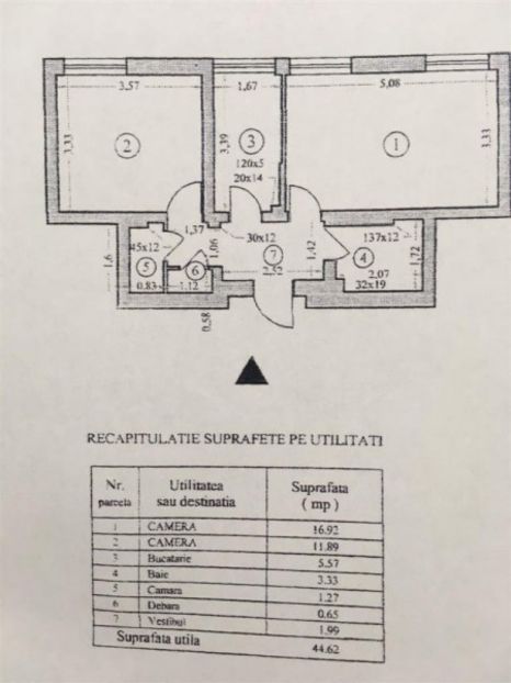 apartament-2-camere-- plan - APARTAMENTUL din aleea circului BUCURESTI- domiciliul din BUCURESTI - al lui ION DRAGOS SIRETEANU-