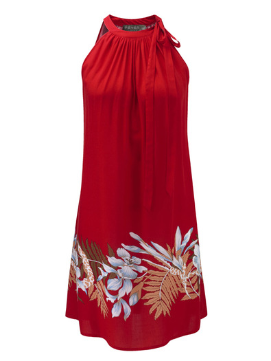 summer_fern_tie_neck_dress_red_fever - dresses