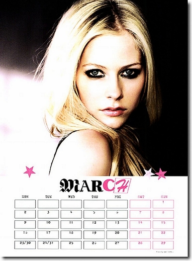 Avril-Lavigne-2009-Calendar