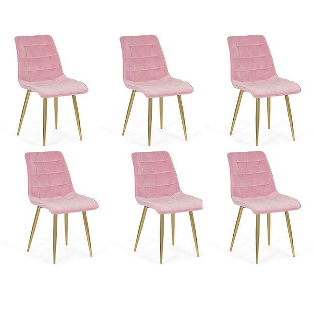 set-6-scaune-bucatarie-252-roz-1 - Scaune bucatarie