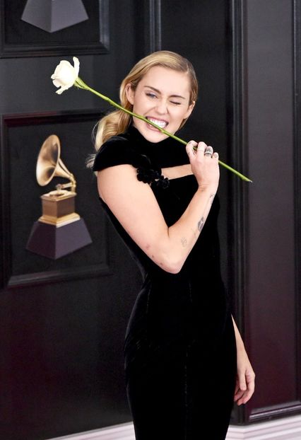  - MILEY CYRUS LA 60TH ANNUAL GRAMMY AWARDS AT MADISON SQUARE GARDEN IN NEW YORK