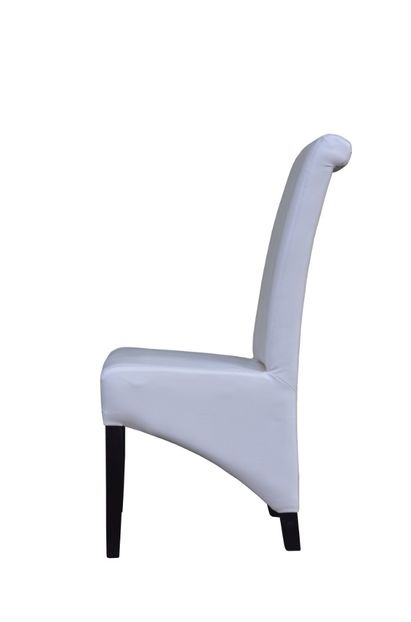 Scaun Paris imitatie de piele, alb - SCAUNE