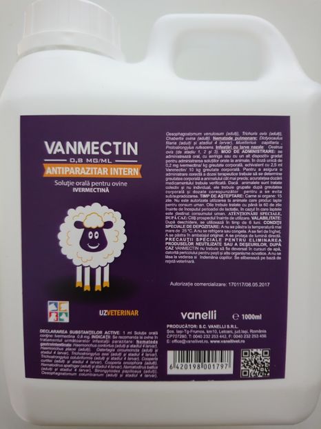 VANMECTIN 1 L 59,5 RON - VANMECTIN 1 L - 59 RON SI 50 DE BANI