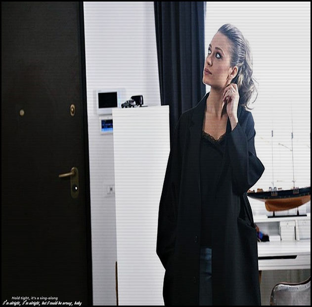 — Surâde către blondina de treabă și ridică din umeri. ❝Ce să facem și noi, stăteam - eps 05x În ochi se aprind