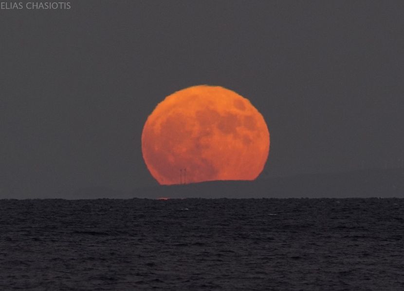 31 oct. 2020 - Full blue moon - Grecia - Luna - Soarele si norii - 2