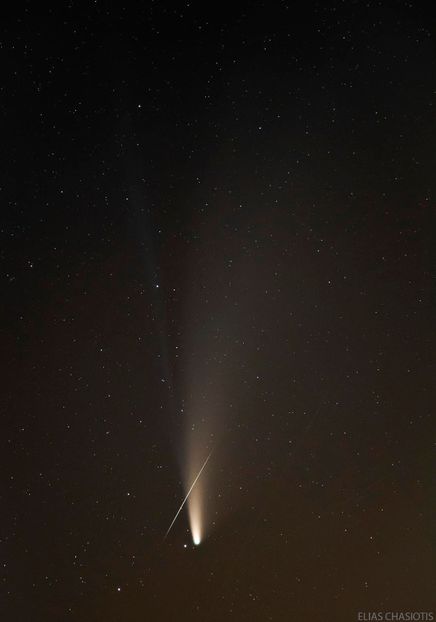Cometa Neowise, Grecia - Luna - Soarele si norii - 2