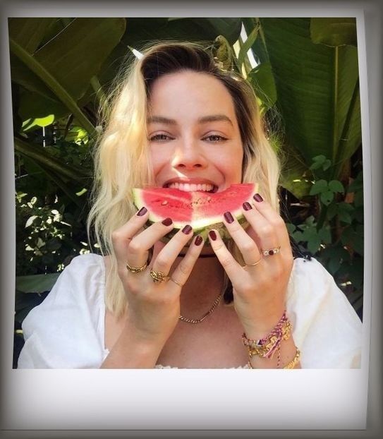 ˓1̣2̣ᵗʰ ტ.˒ Margot Robbie being watermelon sugar high in Amalfi. - Memory is the diary we carry inside