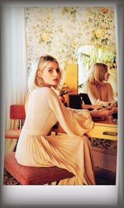 ˓1̣5̣ᵗʰ ტ.˒ Lucy Boynton enshrouding herself from the unusual mise en scene in her room. - Memory is the diary we carry inside