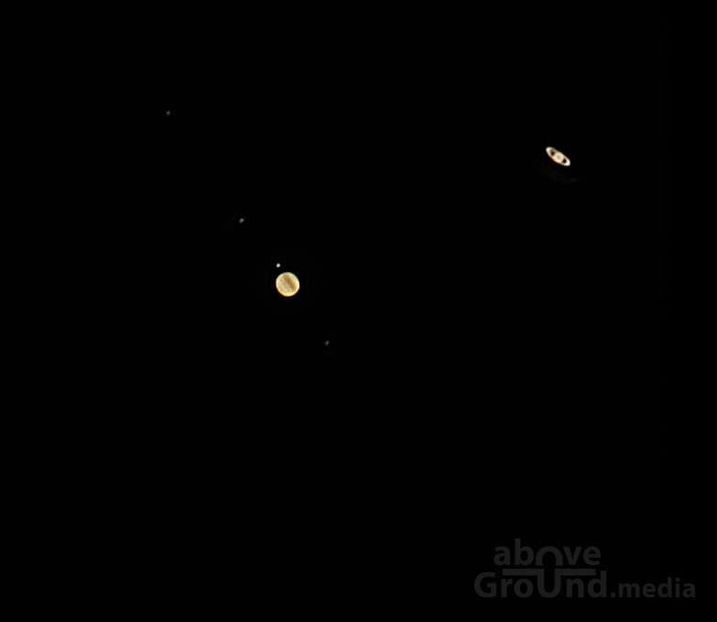 22 dec. 2020 - Conjunctia Jupiter-Saturn - Luna - Soarele si norii - 2