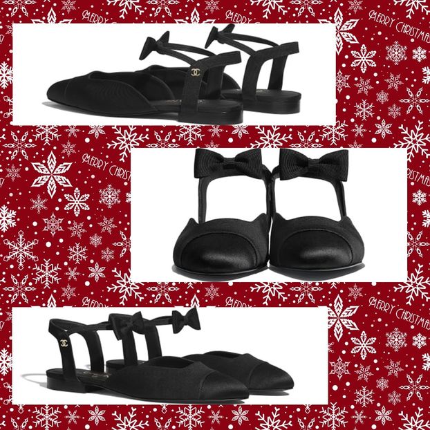 Bella received a pair of black Chanel satin Mary Jeans shoes from Candy. - Secret Santa is coming to town