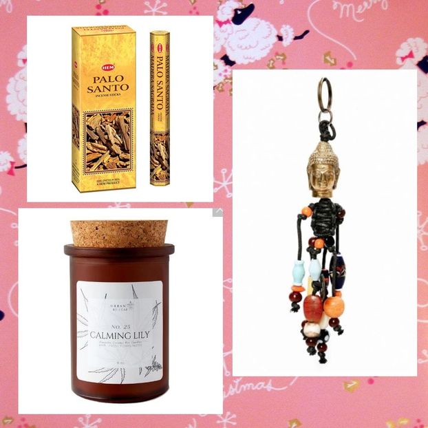 Meti received a pack of Palo Santo burning sticks, a Calming Lily Cannabis Coconut candle and - Secret Santa is coming to town
