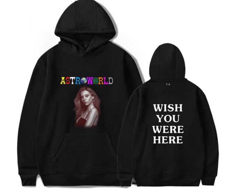 Ester received the Astroworld personalized oversized hoodie with her name also on the label - Secret Santa is coming to town