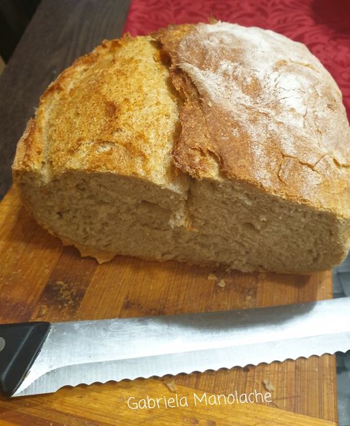  - Pâine cu maia naturala faina alba si faina de secara