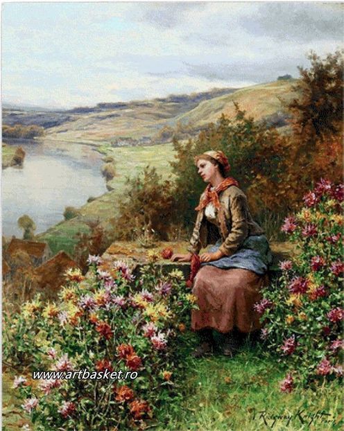 35x43,9 cm-83 anchor - Set goblen -peisaje