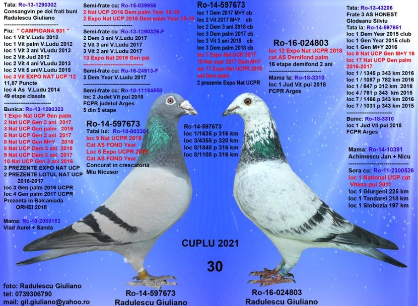 30 NAROSU 673 & CUCA 803 - cupluri 2021