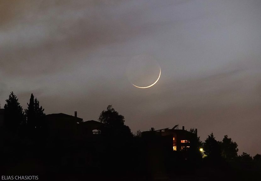 Luna noua in Berbec, Grecia - Luna - Soarele si norii - 2