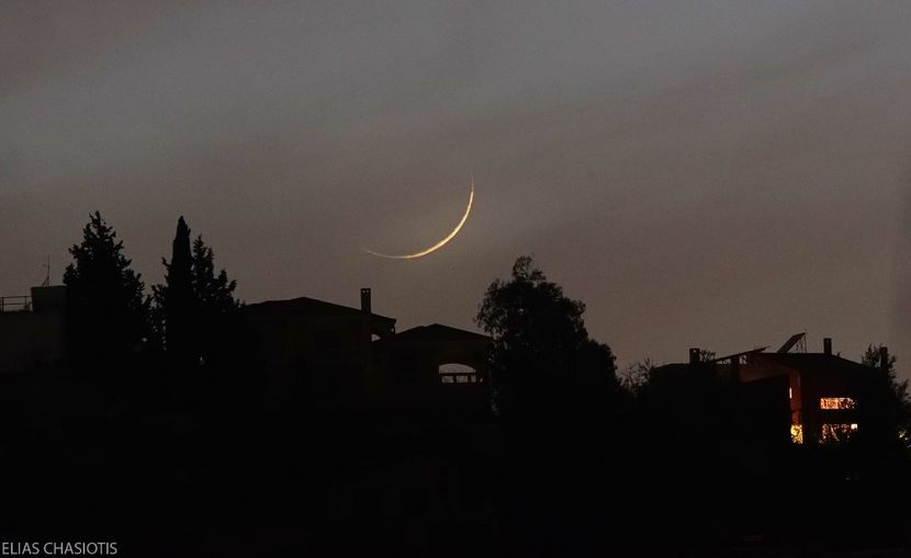 Luna noua in Berbec, Grecia - Luna - Soarele si norii - 2