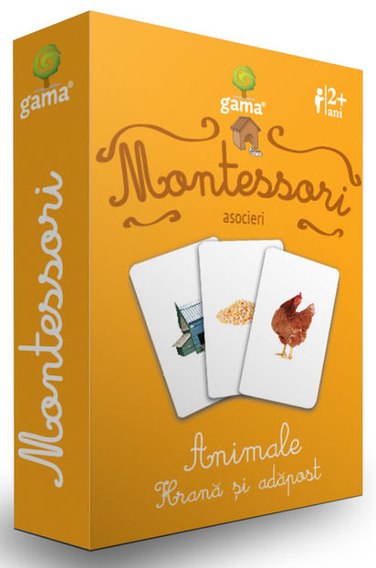 Animale. Hrană și adăpost - Cărţi de joc Montessori 2-8 ani