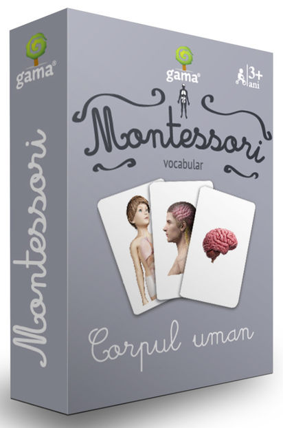 Corpul uman - Cărţi de joc Montessori 2-8 ani