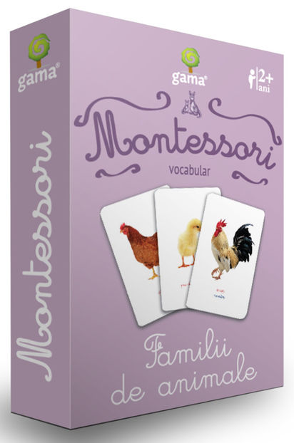 Familii de animale - Cărţi de joc Montessori 2-8 ani