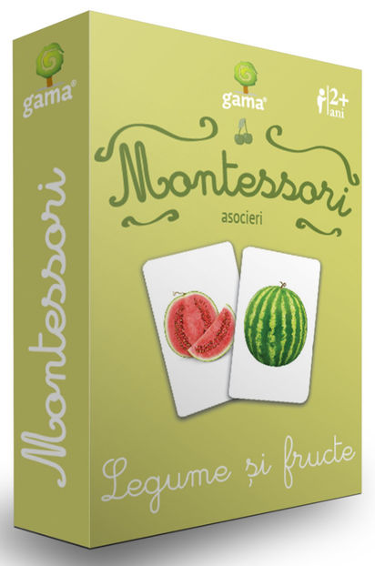 Legume şi fructe - Cărţi de joc Montessori 2-8 ani