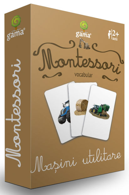 Mașini utilitare - Cărţi de joc Montessori 2-8 ani