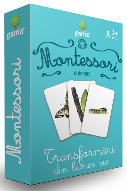 Transformări din lumea vie - Cărţi de joc Montessori 2-8 ani