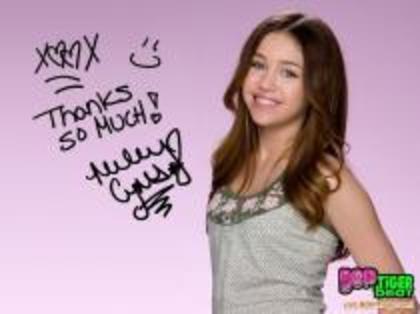 Miley Cyrus autograf - Album pentru Fansuperstar