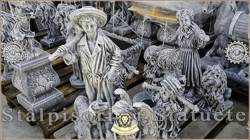 Image01232 - Decoratiuni de grădină din ciment alb și dioxid de titan