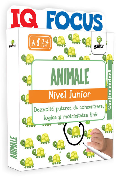Animale • nivel Junior 3-4 ani - IQ FOCUS 3-6 ani