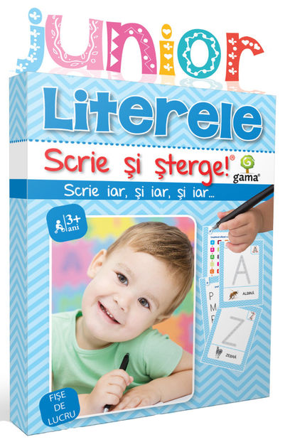 Literele 3-5 ani - Scrie și șterge! Junior 2-5 ani