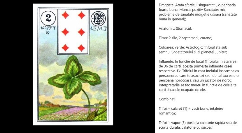 trifoi - Carti tarot lenoermand gratis cartea totul despre lenormand