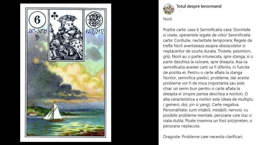 norii - Carti tarot lenoermand gratis cartea totul despre lenormand