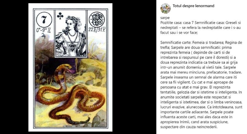sarpe - Carti tarot lenoermand gratis cartea totul despre lenormand