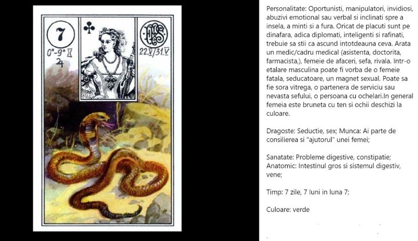 sarpe - Carti tarot lenoermand gratis cartea totul despre lenormand