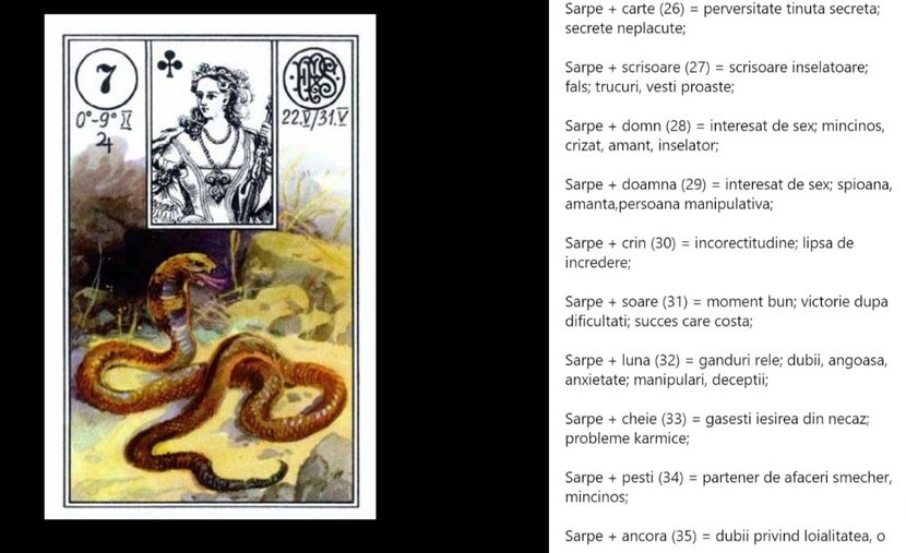 sarpe - Carti tarot lenoermand gratis cartea totul despre lenormand